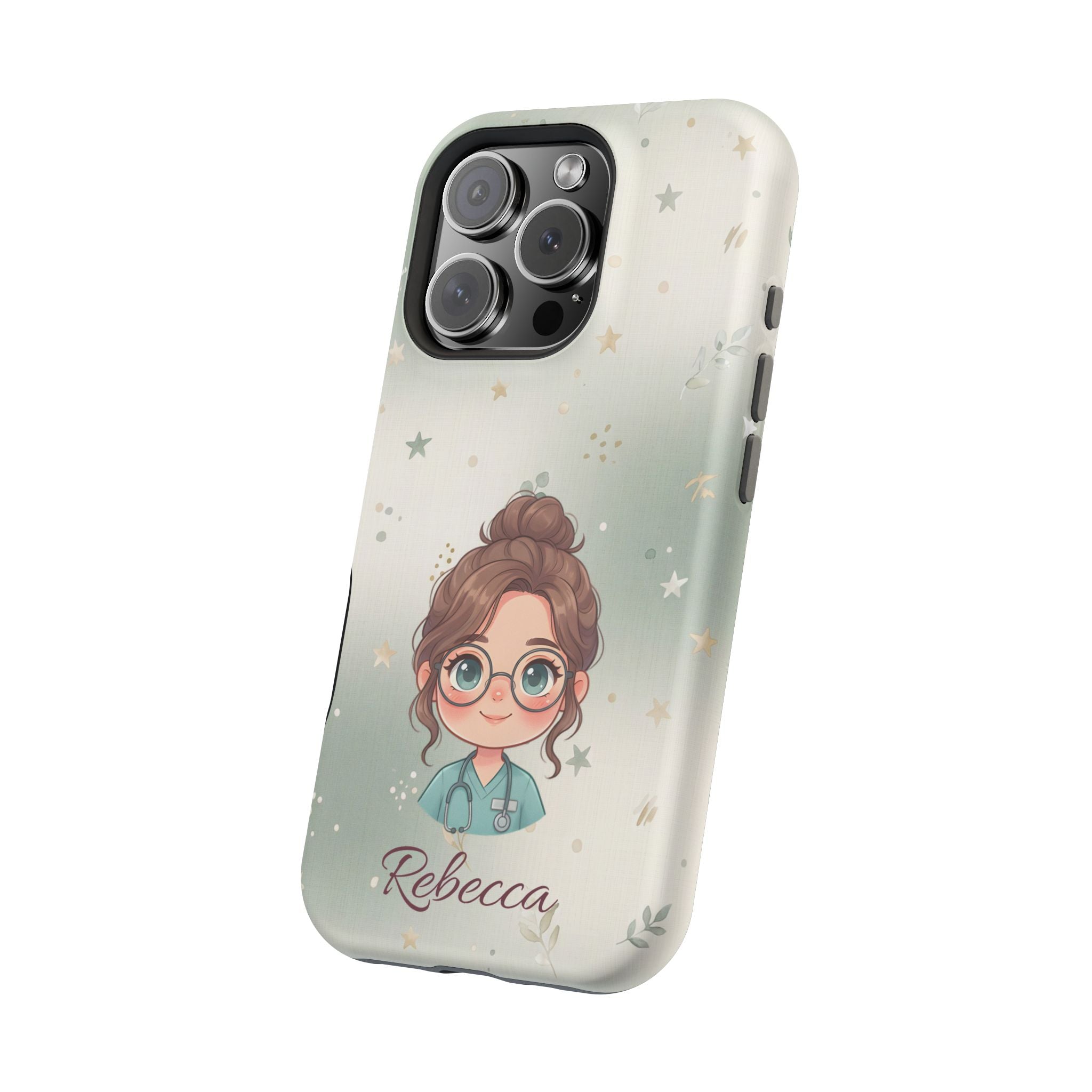 Personalized Starry Nurse Phone Case — Wireless Charging Cover
