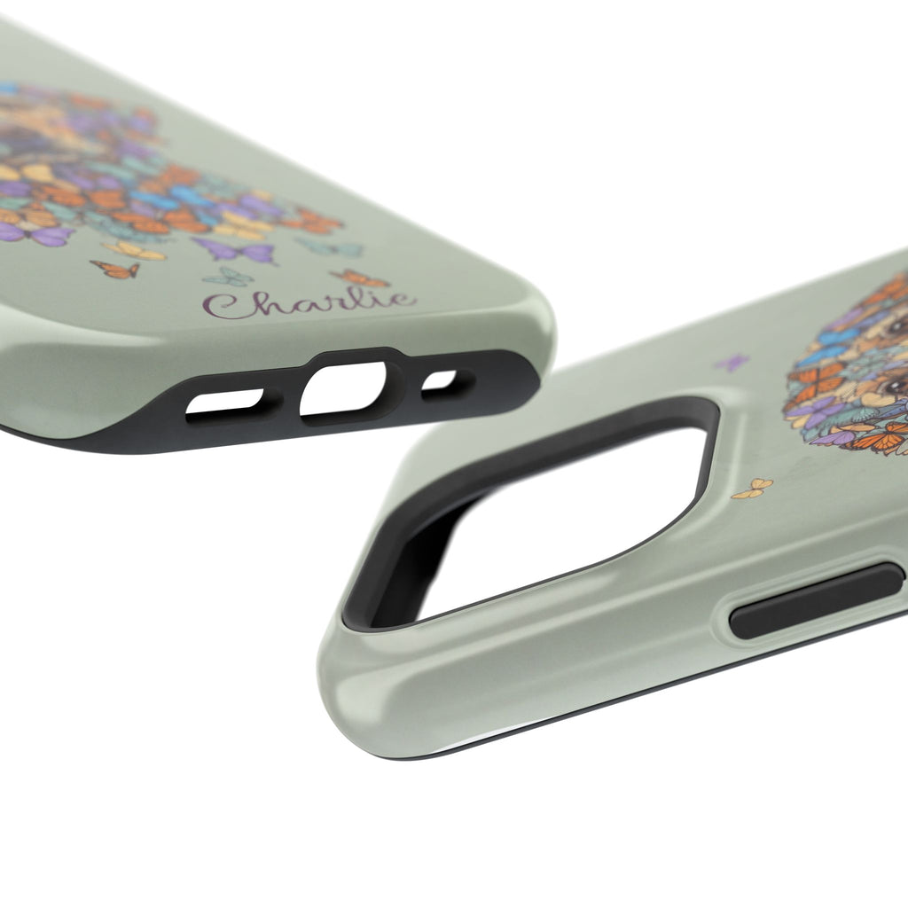 Personalized Butterfly Labrador Phone Case — Tough Magnetic Case with Wireless Charging