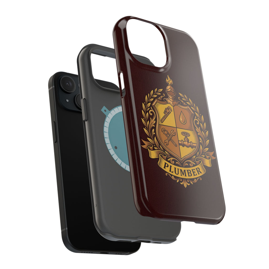 Plumber Crest Phone Case — Heraldic Shield Wireless Charging Cover