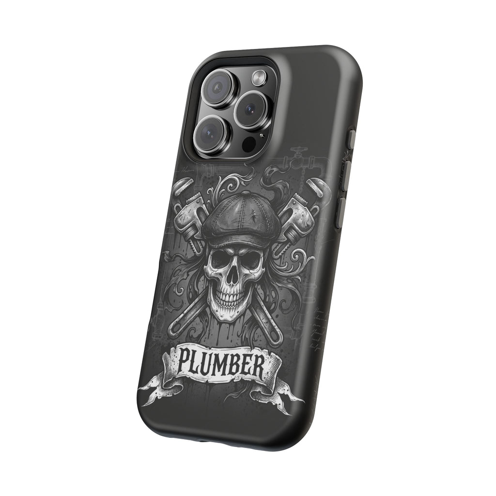 Skull & Wrenches Plumber Phone Case — Wireless Charging Cover