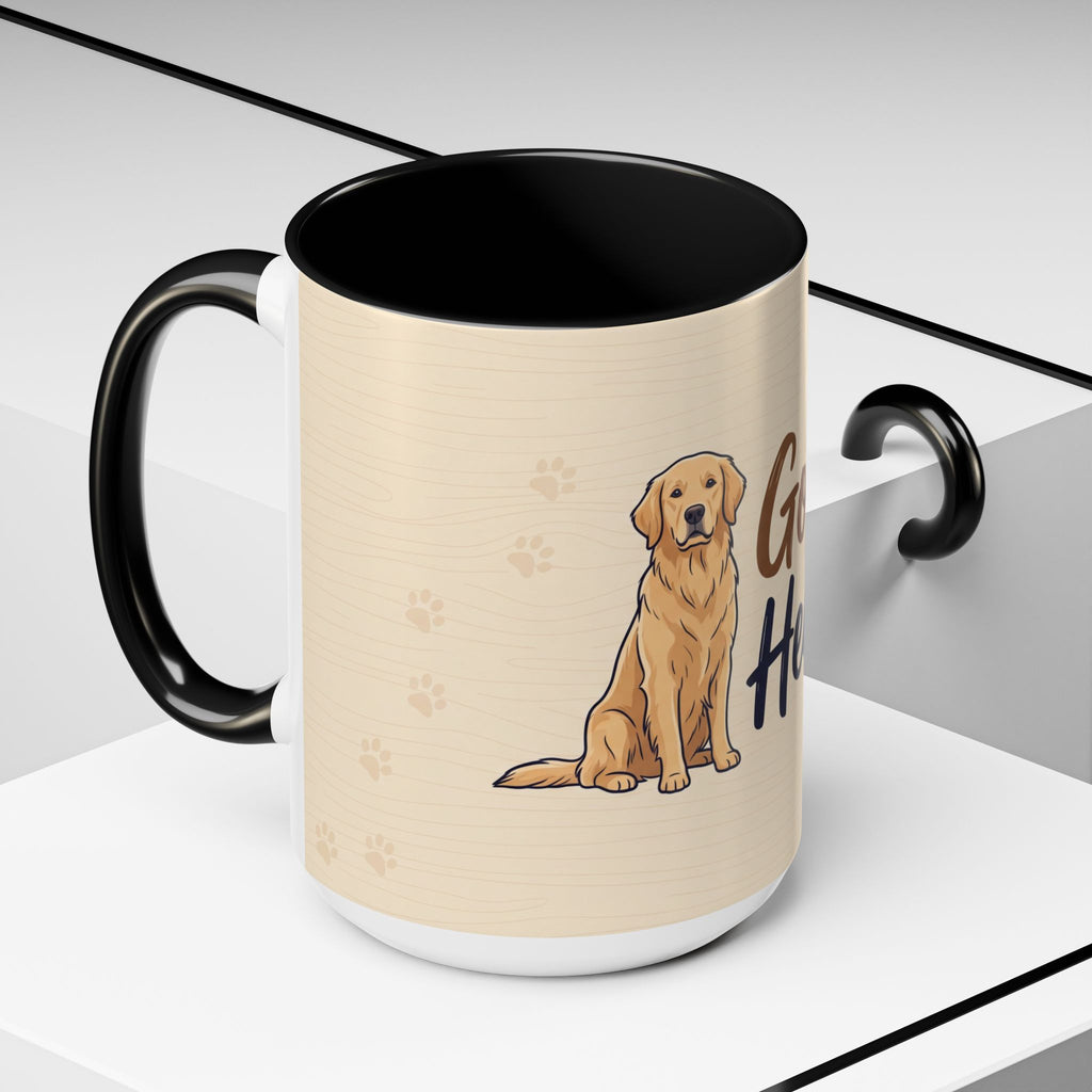 Golden Hearted Mug | Golden Retriever Lover Gift | Cute Dog Coffee Mug