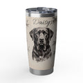 Labrador Personalized Tumbler | Sumi-e Ink Wash Art — 20 oz Stainless Travel Mug