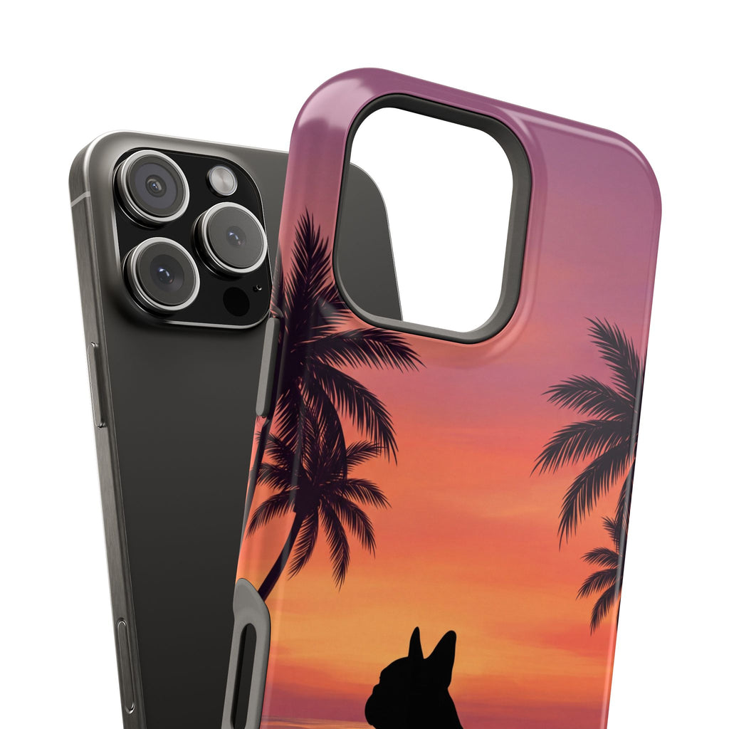 Personalized French Bulldog Tropical Beach Phone Case — Wireless Charging Cover
