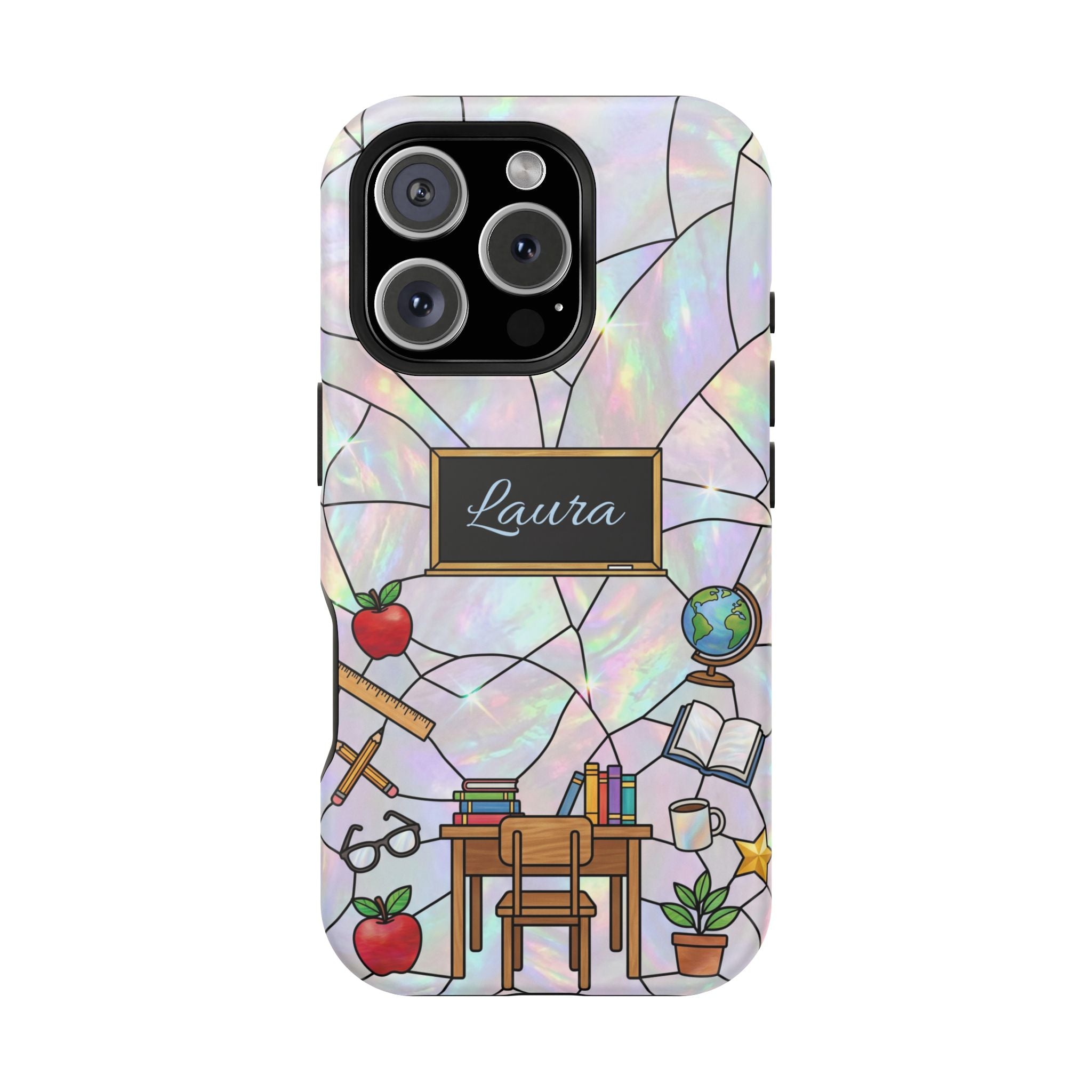 Personalized Teacher Phone Case — Impact-Resistant Wireless Charging Cover