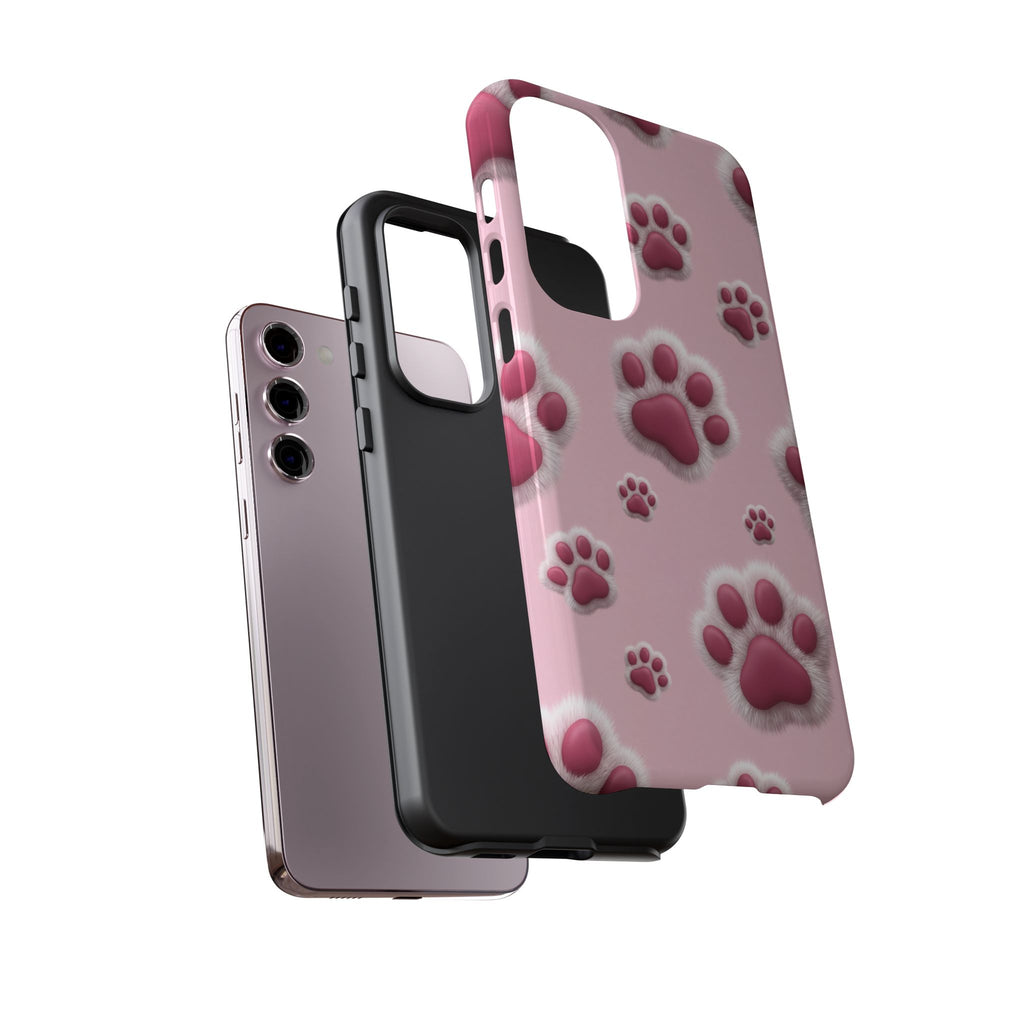 iphone & Samsung - Pink Paws Tough Phone Case — Cute Protective iPhone Cover