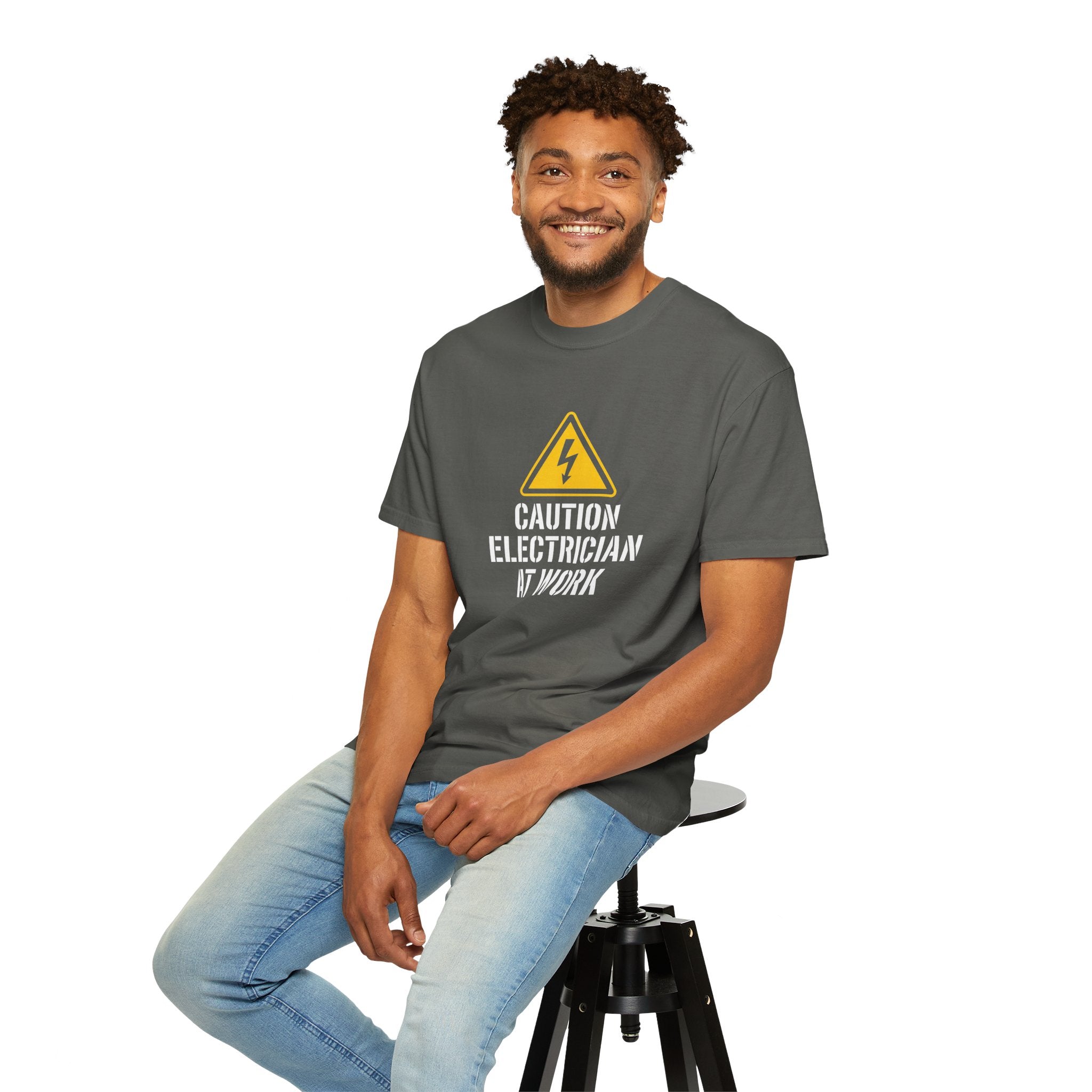 Caution Electrician At Work T-Shirt