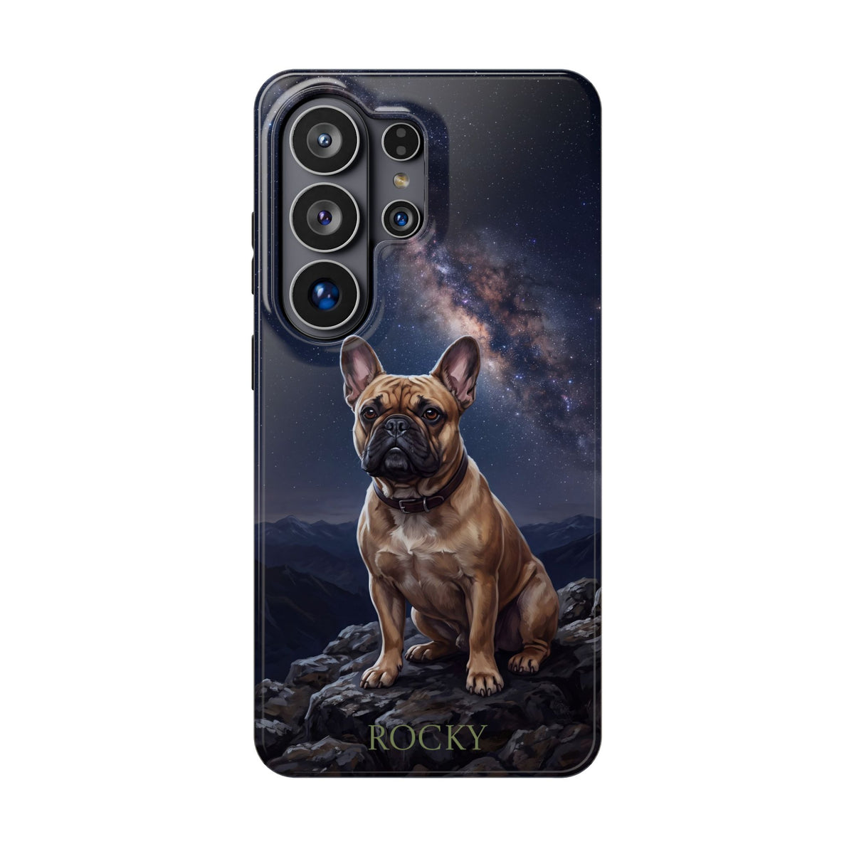 Personalized French Bulldog Starry Night Sky Phone Case — Wireless Charging Cover