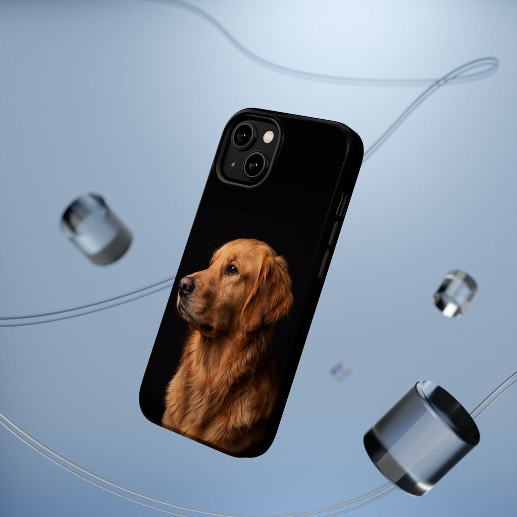 Golden Retriever Portrait Phone Case — Impact-Resistant Wireless Charging Cover