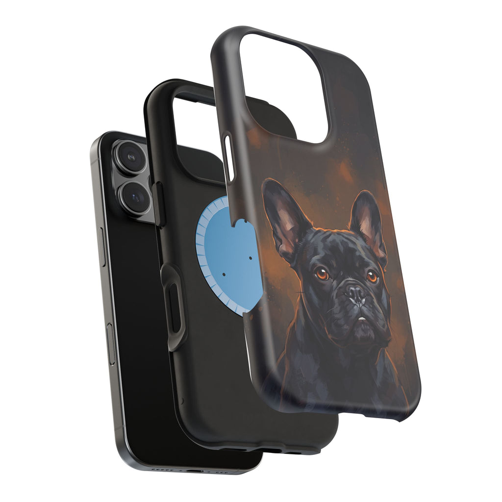 French Bulldog Portrait Phone Case — Impact-Resistant Wireless Charging Cover