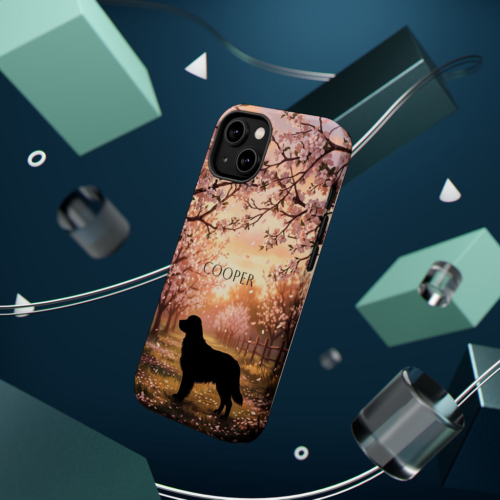 Personalized Golden Retriever Autumn Forest Phone Case — Wireless Charging Cover