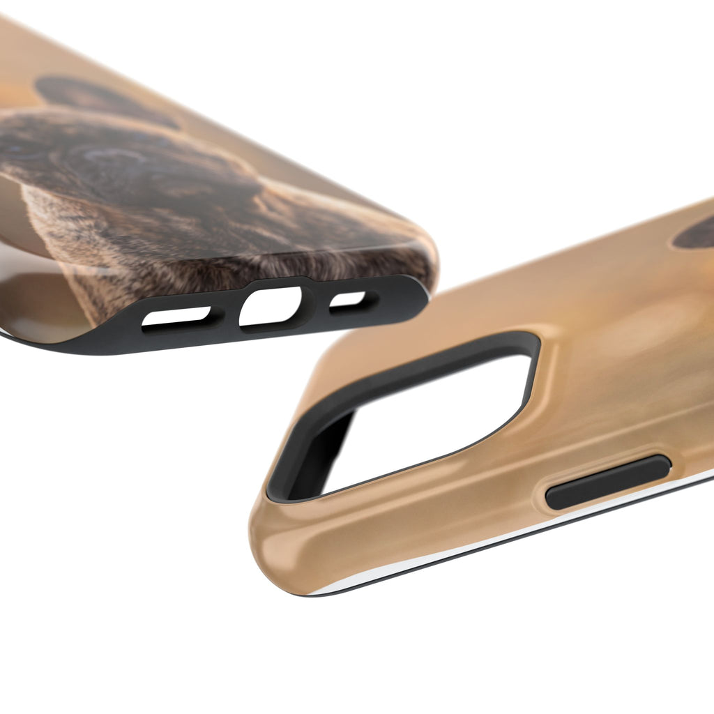 Brindle French Bulldog Phone Case — Impact-Resistant Wireless Charging Cover