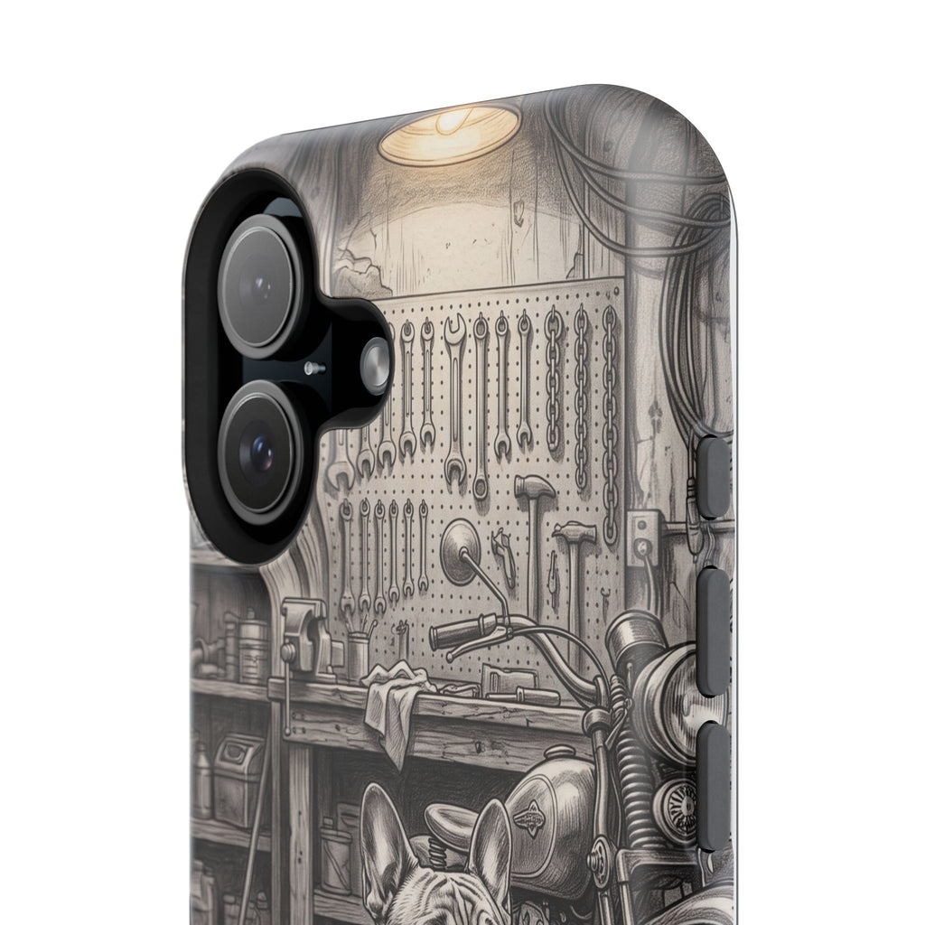 Personalized French Bulldog Vintage Street Phone Case — Wireless Charging Cover