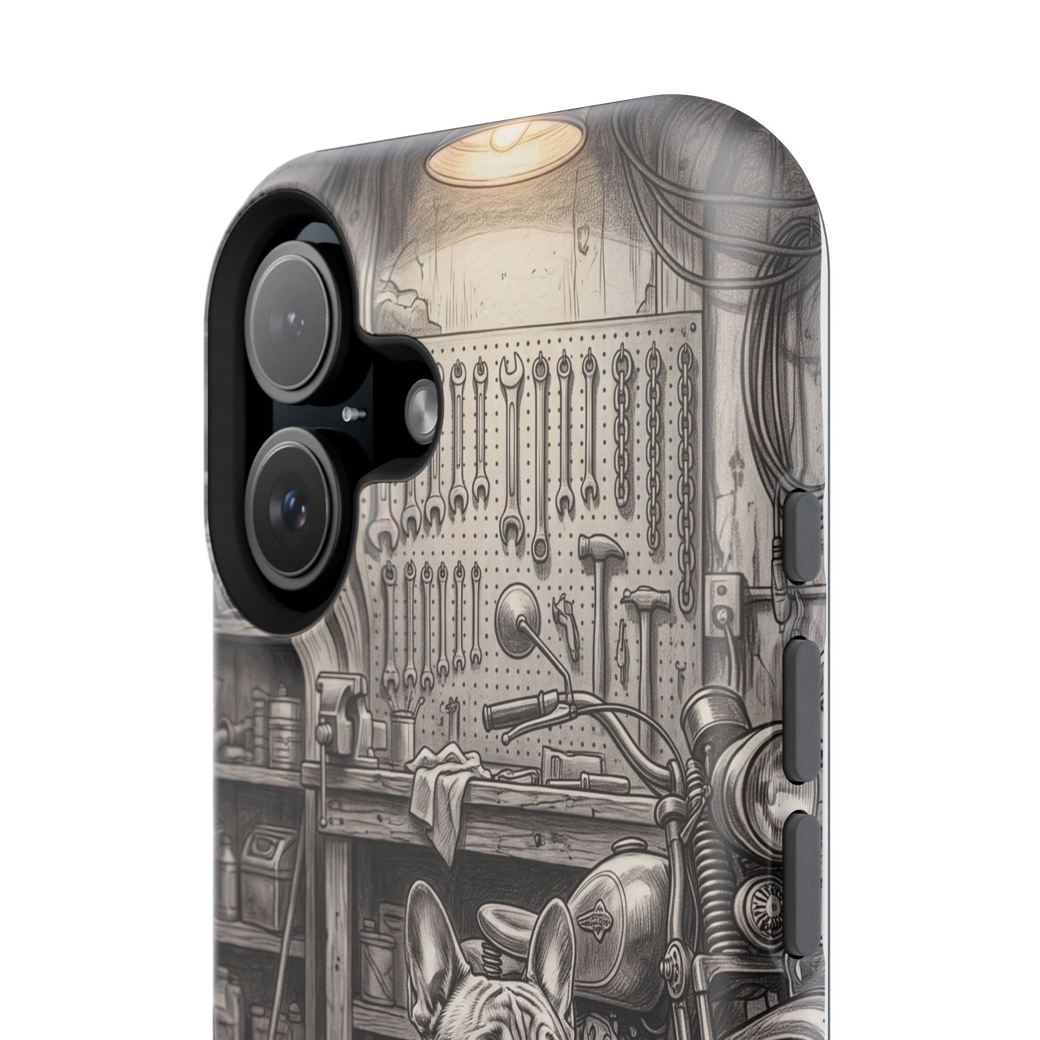 Personalized French Bulldog Vintage Street Phone Case — Wireless Charging Cover