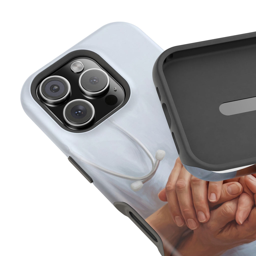 Impact-Resistant Phone Case — Caring Hands Wireless Charging Cover