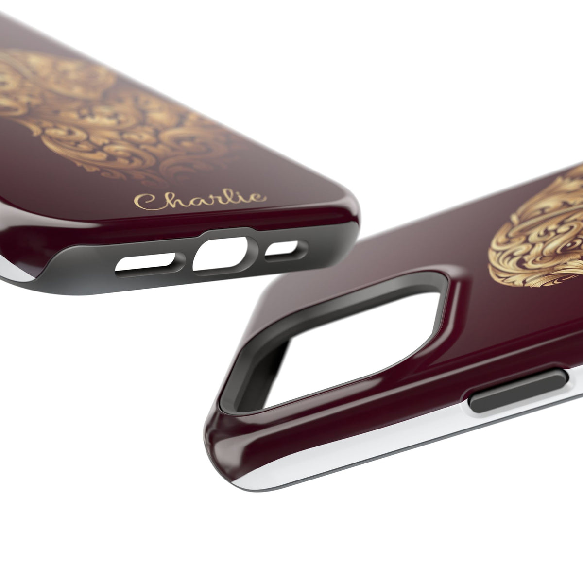Personalized Gold Filigree Labrador Phone Case — Tough Magnetic Case with Wireless Charging