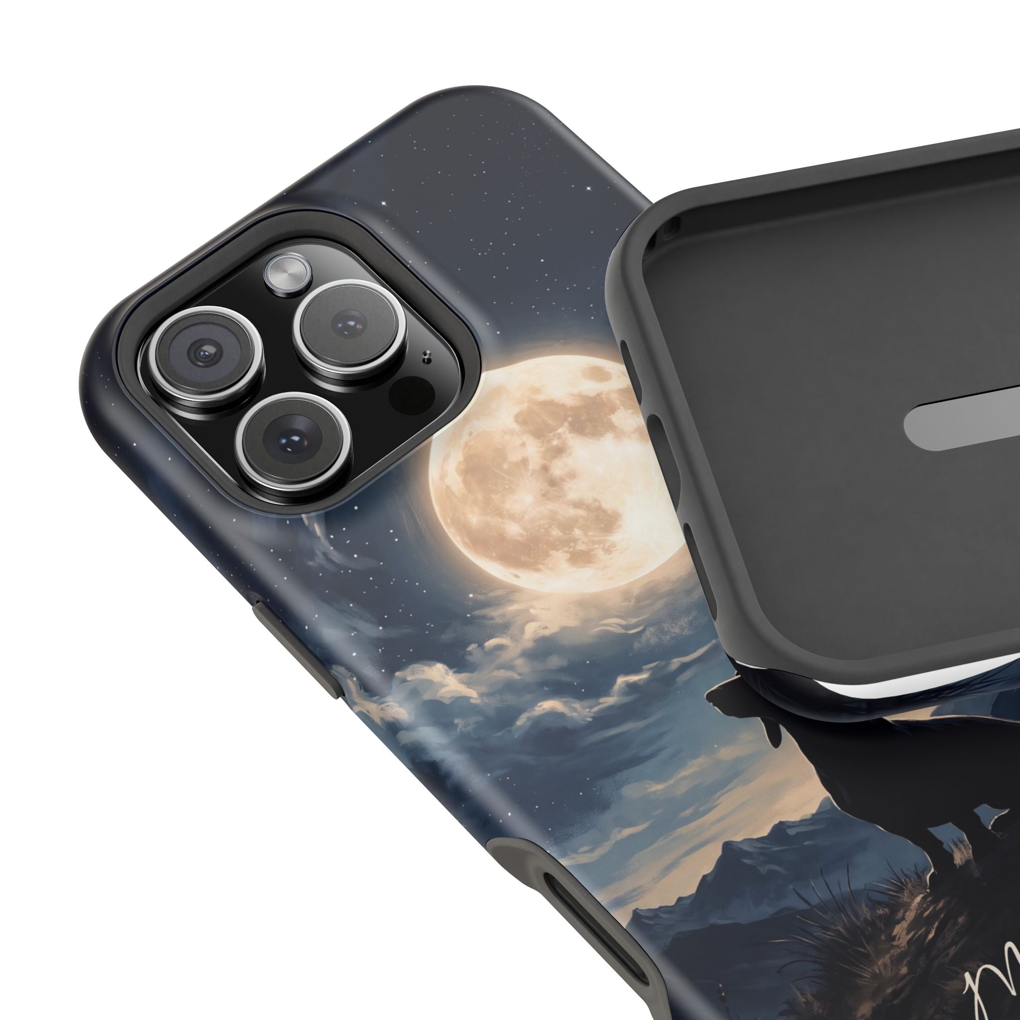 Personalized Dachshund Moonlight Phone Case — Wireless Charging Cover