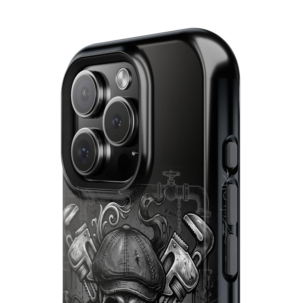 Skull & Wrenches Plumber Phone Case — Wireless Charging Cover