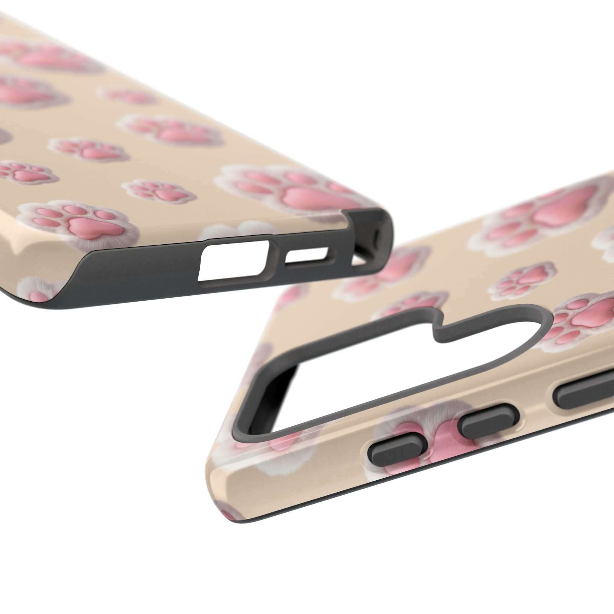 Golden Retriever Paw Print Phone Case | Cute Pink Paw Pattern for Dog Lovers | iPhone & Samsung