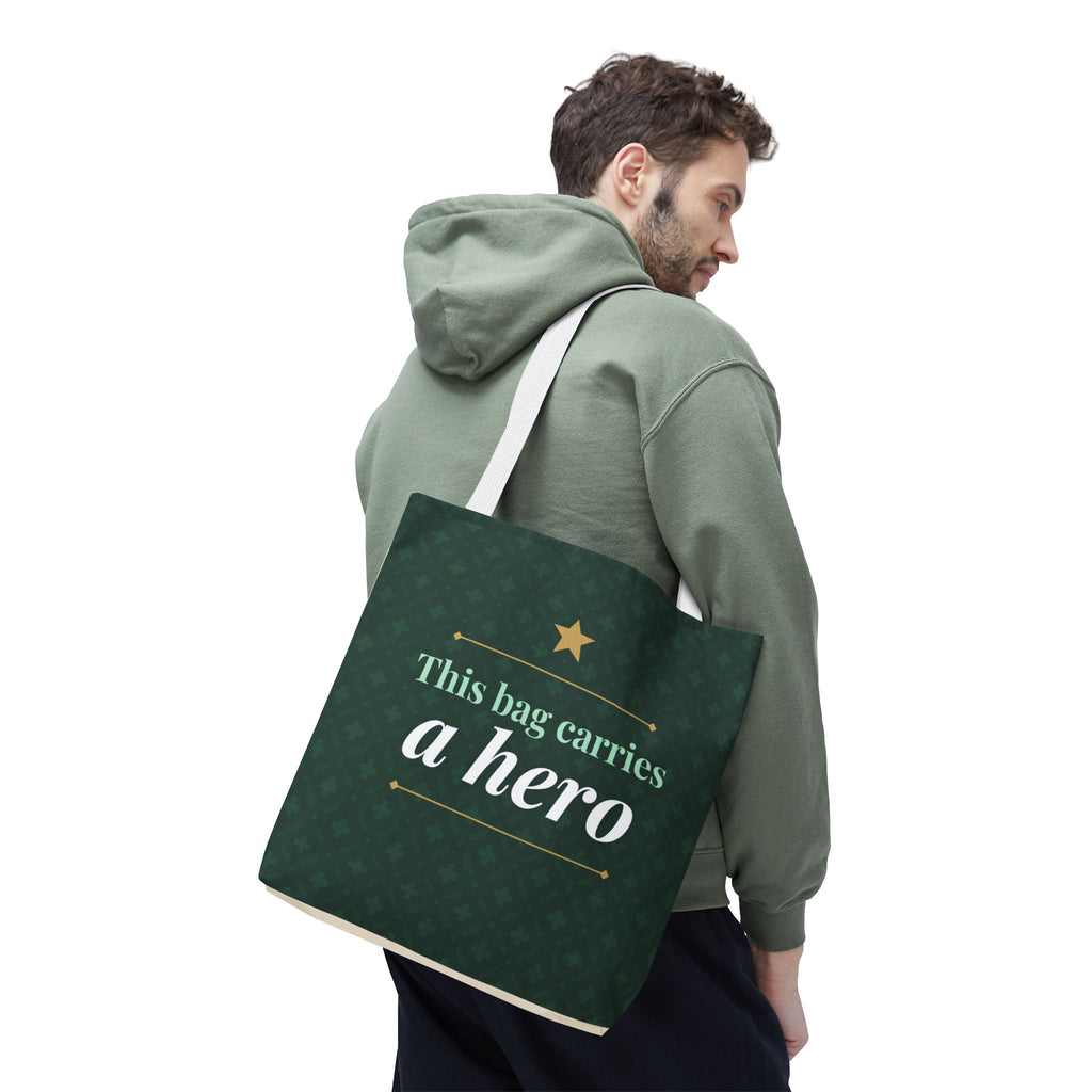 This Bag Carries a Hero Tote | Nurse Gift Tote Bag | Essential Worker Appreciation Gift | Premium Polyester Carry-All