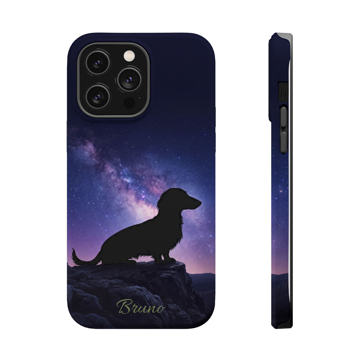 Personalized Dachshund Starry Night Phone Case — Wireless Charging Cover