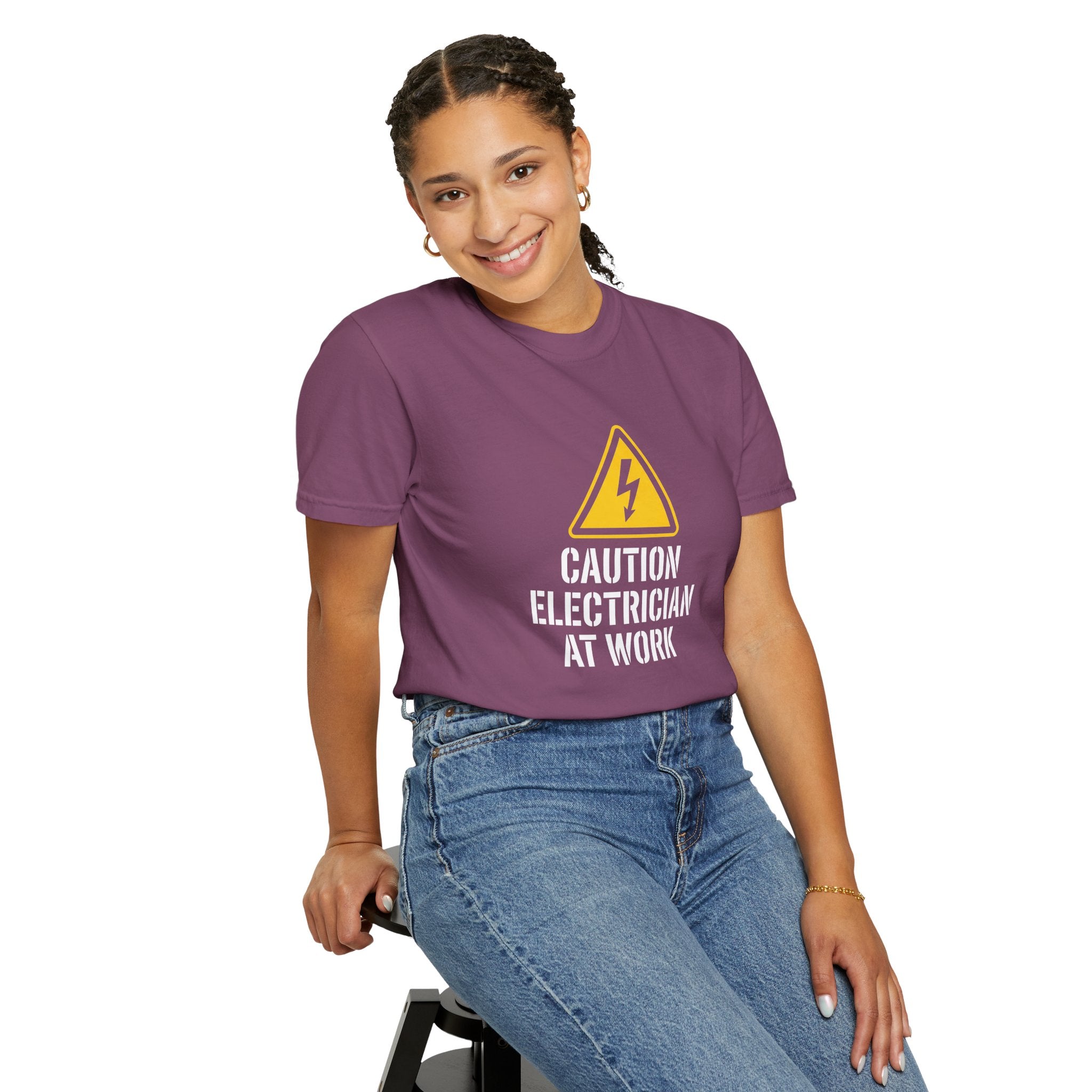 Caution Electrician At Work T-Shirt