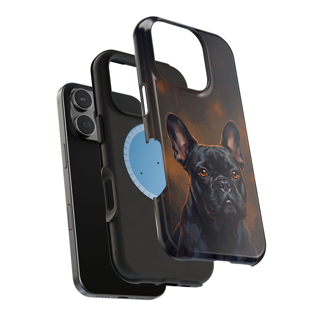 French Bulldog Portrait Phone Case — Impact-Resistant Wireless Charging Cover