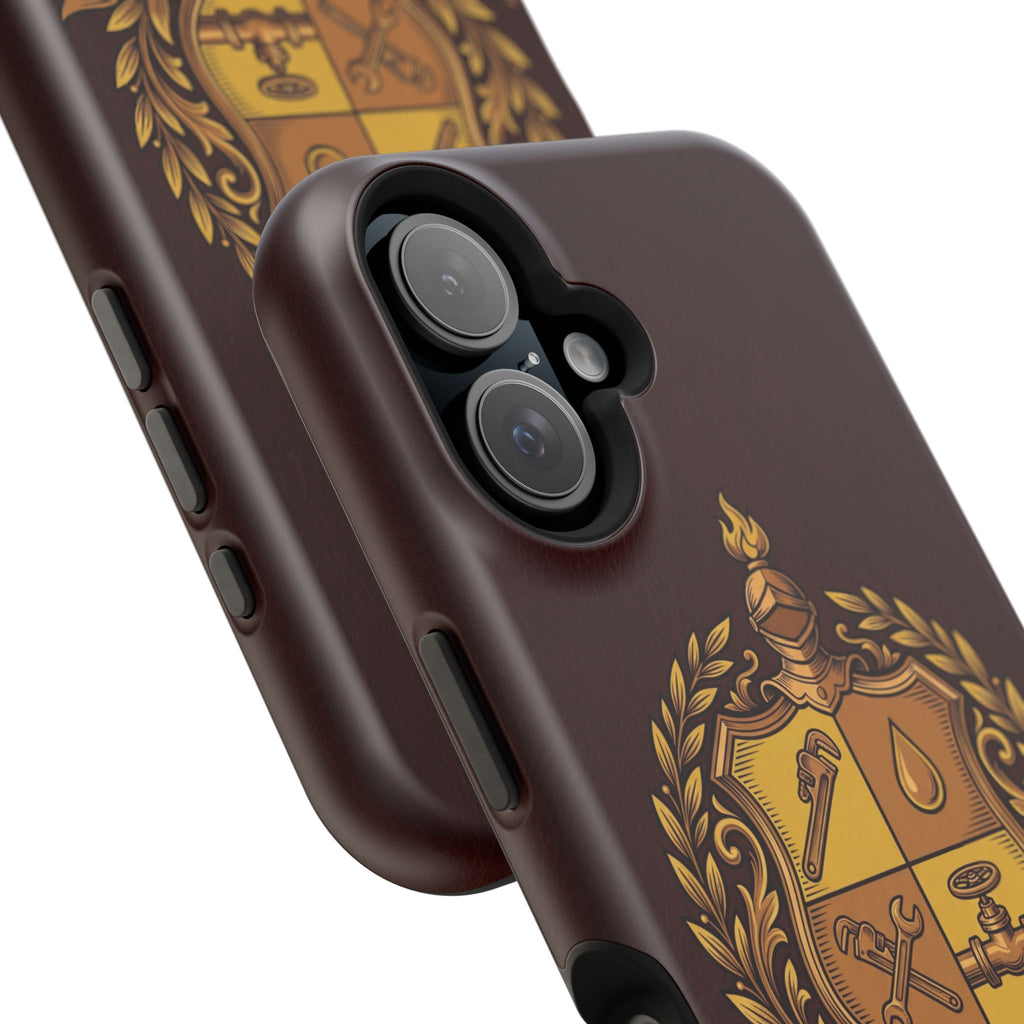 Plumber Crest Phone Case — Heraldic Shield Wireless Charging Cover