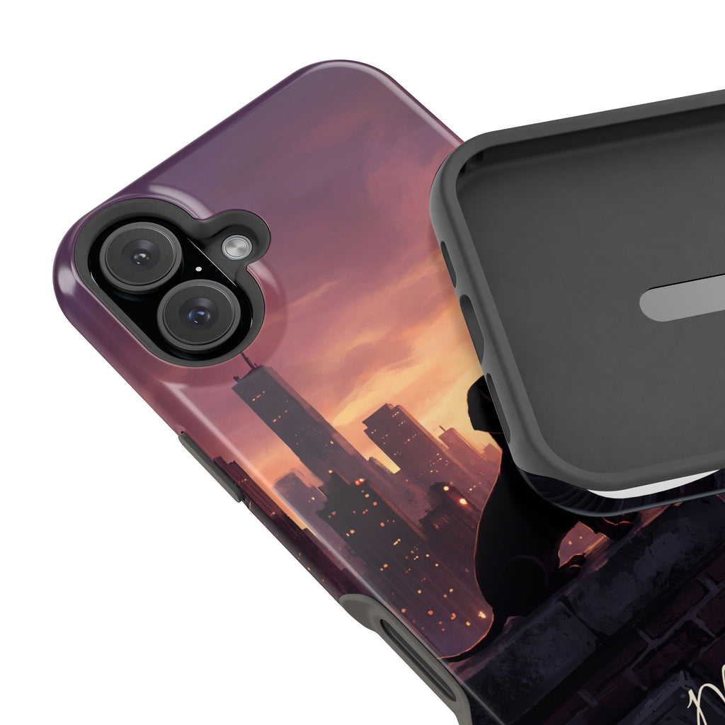 Personalized Dachshund City Skyline Phone Case — Wireless Charging Cover