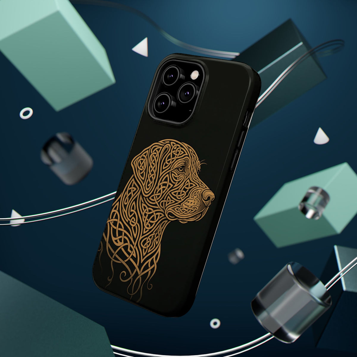 Celtic Knotwork Labrador Phone Case — Tough Magnetic Case with Wireless Charging