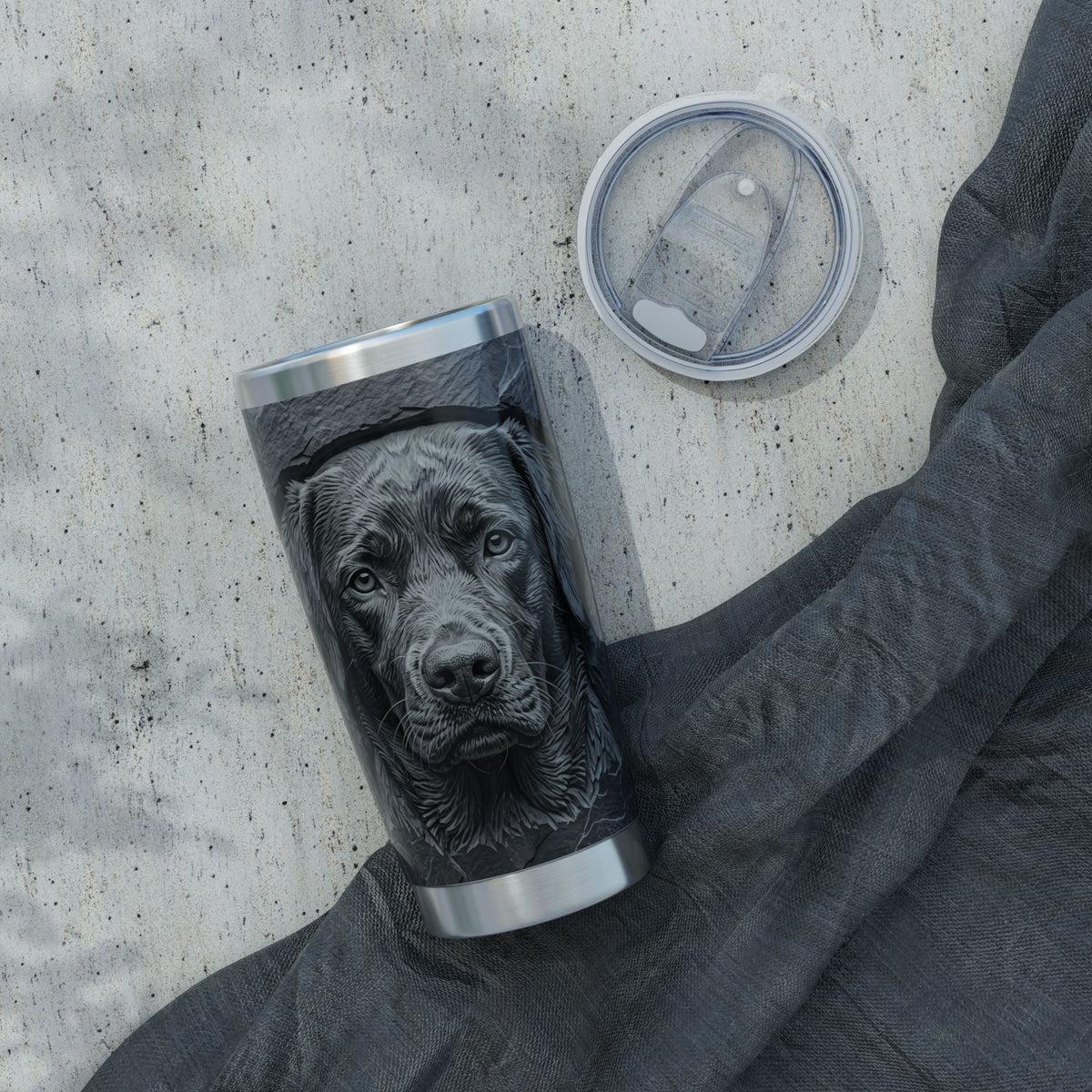 Labrador Tumbler | Carved Stone Art — 20 oz Stainless Travel Mug