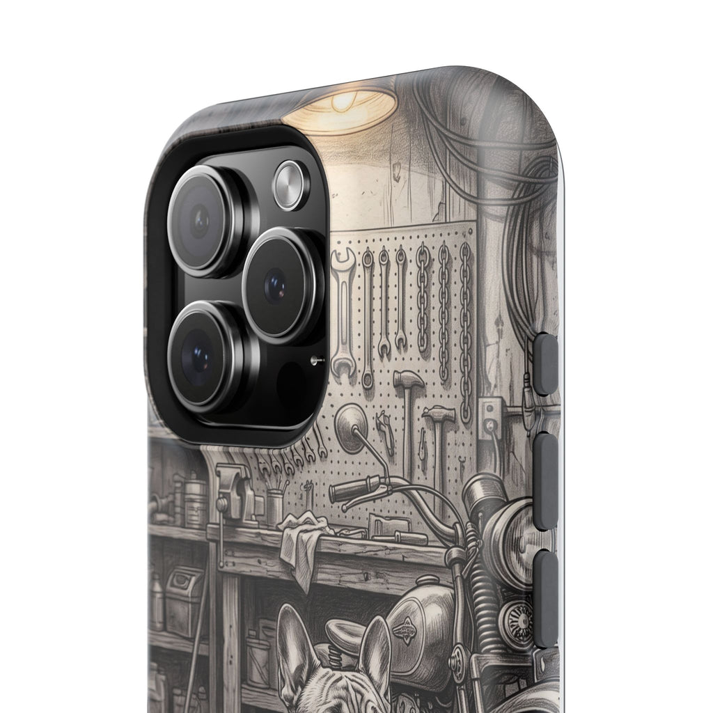 Personalized French Bulldog Vintage Street Phone Case — Wireless Charging Cover