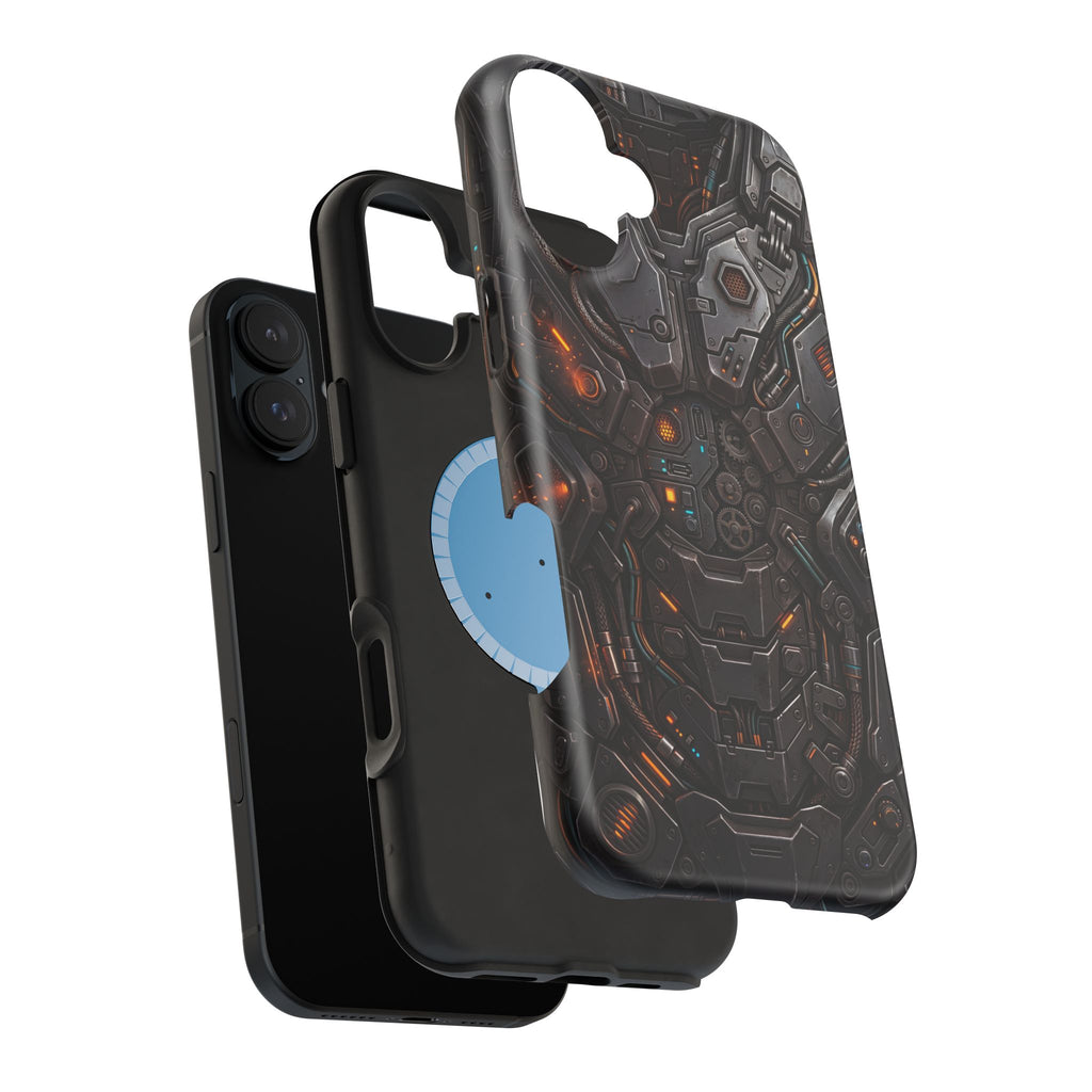 Mech Armor Phone Case — Industrial Circuit Wireless Charging Cover