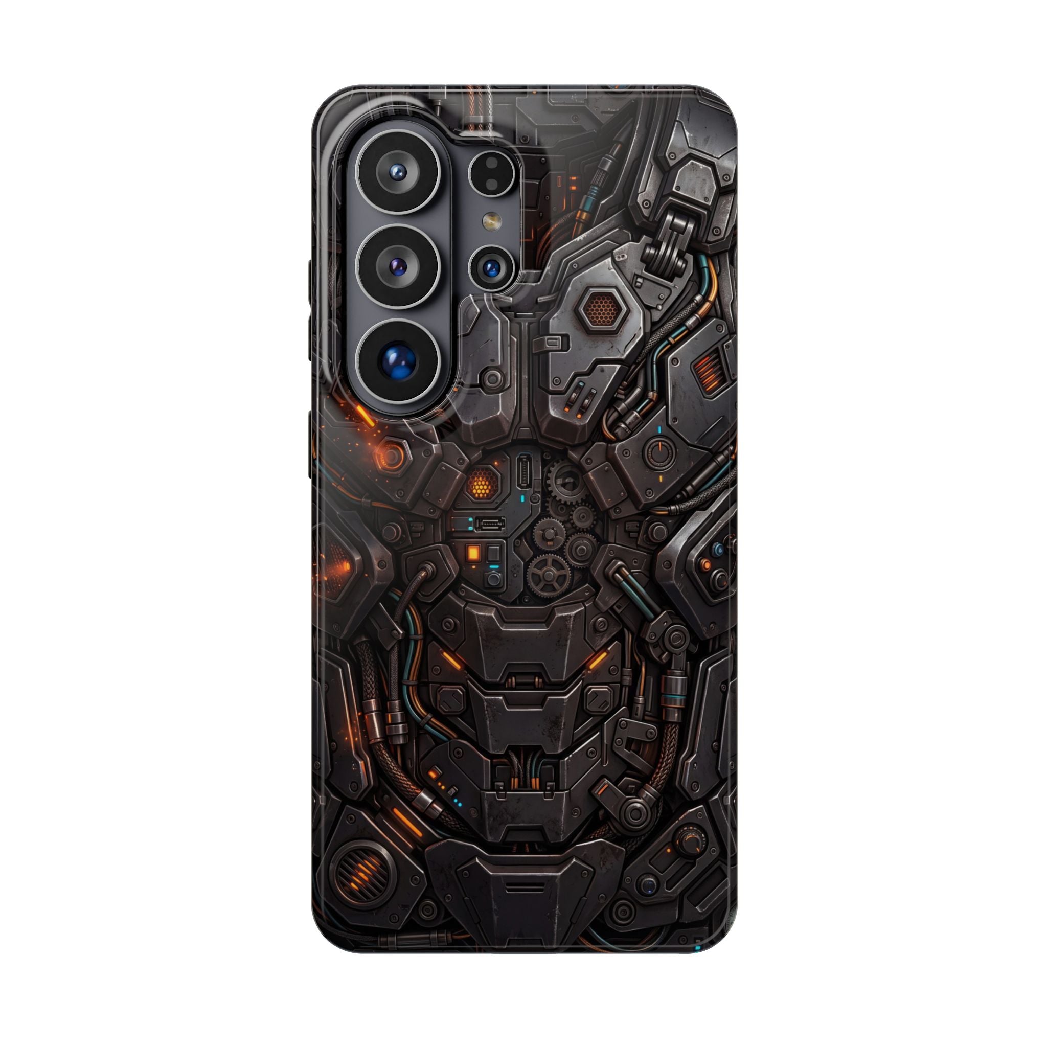 Mech Armor Phone Case — Industrial Circuit Wireless Charging Cover