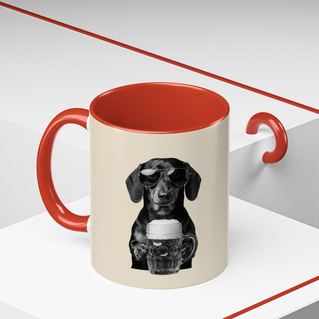 Personalized Dachshund Mug | Custom Name Coffee Mug | Funny Sausage Dog Gift | Beer Lover Dog Mug