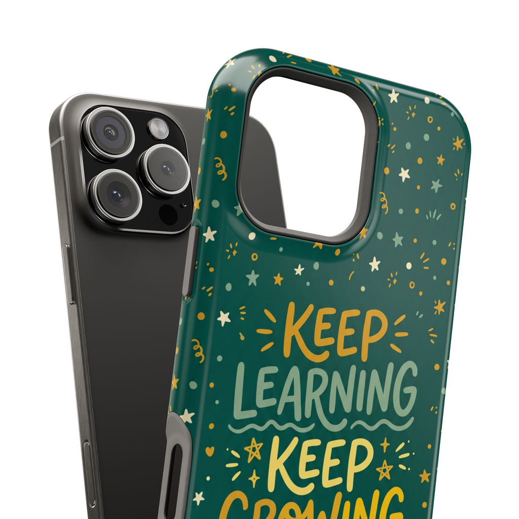 Keep Learning Keep Growing Teacher Phone Case — Wireless Charging Cover