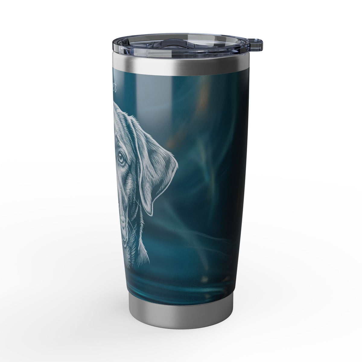 Labrador Personalized Tumbler | Frosted Glass Art — 20 oz Stainless Travel Mug