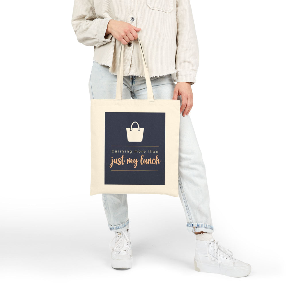 Nurse Tote Bag – Carrying more than just my lunch – Cotton Canvas Tote Bag for Nurses