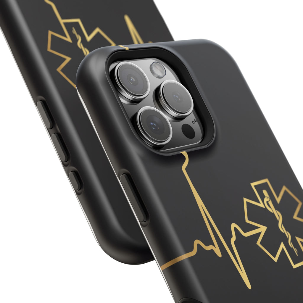 Paramedic/EMT Heartbeat Line Phone Case — Magnetic Wireless Charging Cover