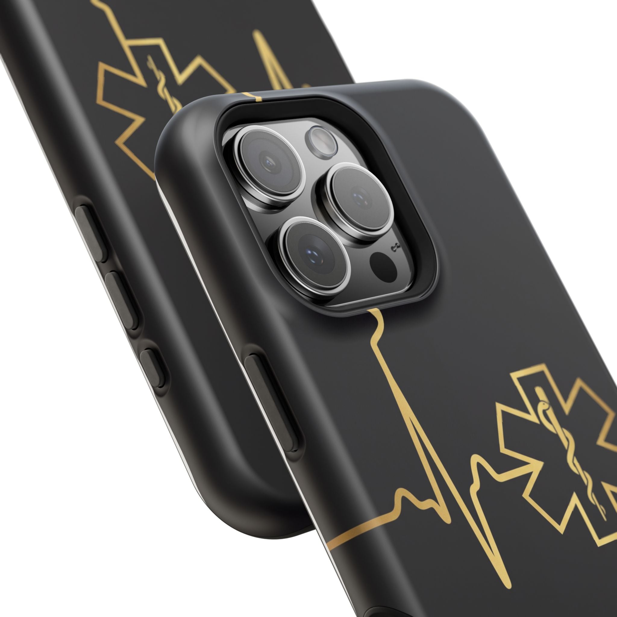 Paramedic/EMT Heartbeat Line Phone Case — Magnetic Wireless Charging Cover