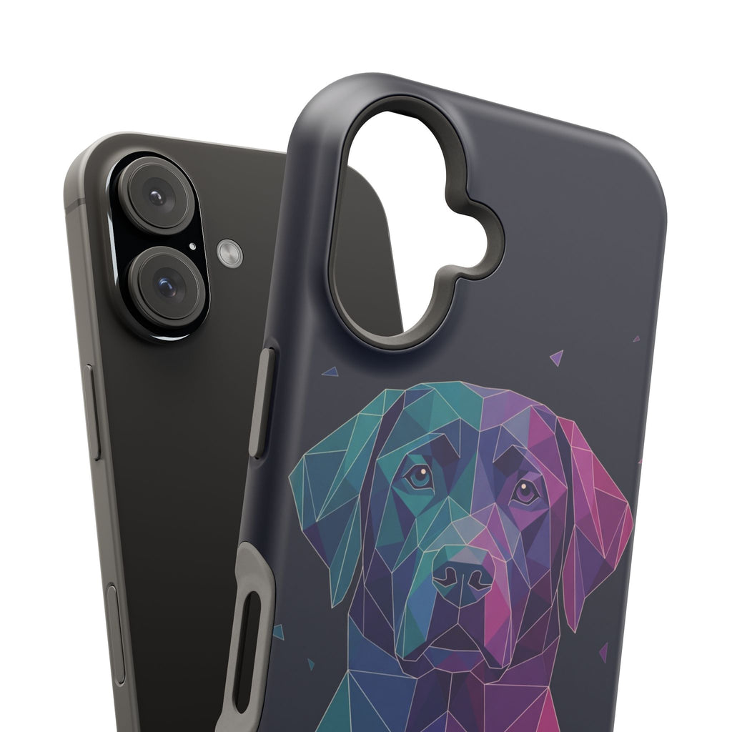 Geometric Labrador Phone Case — Tough Magnetic Case with Wireless Charging