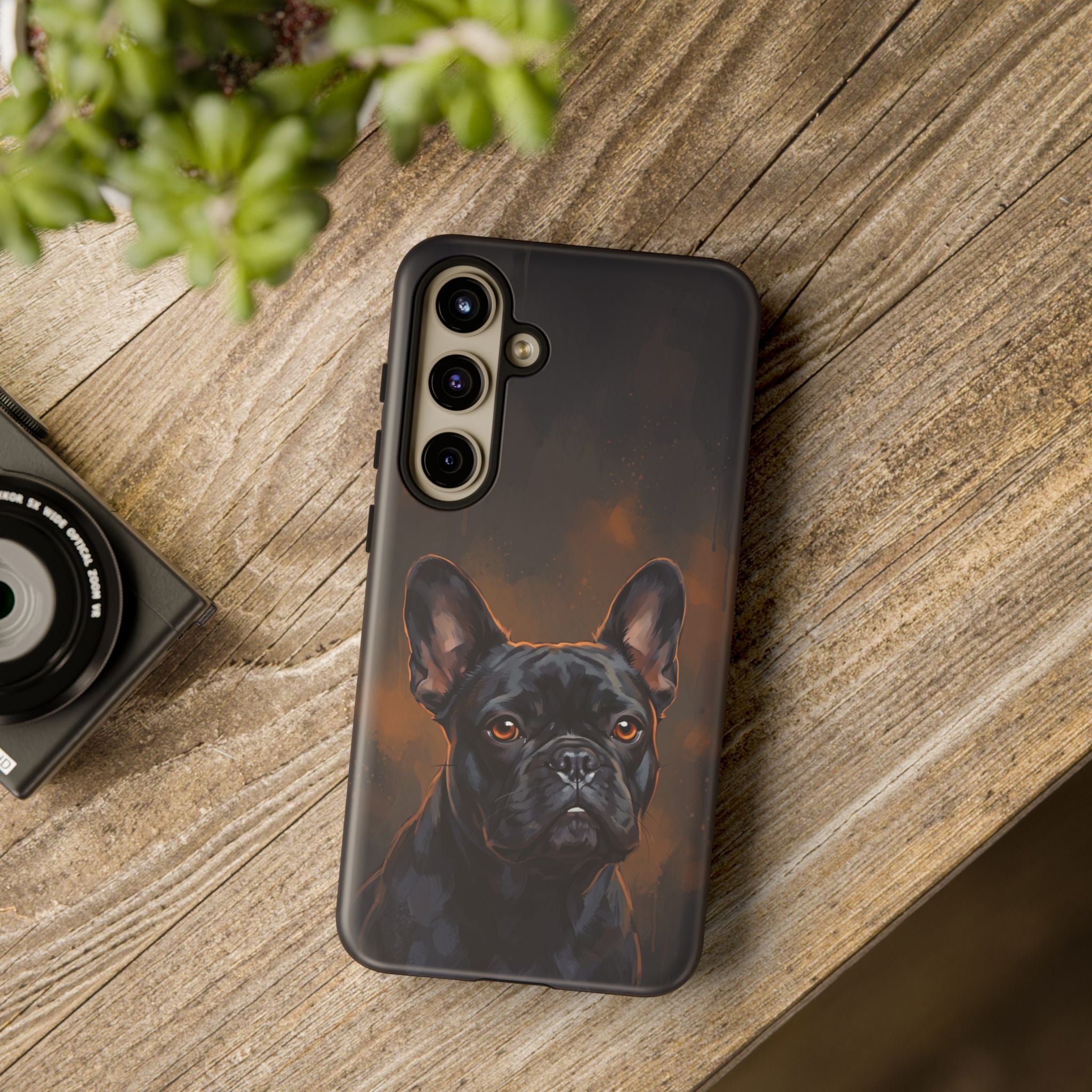 Moody French Bulldog Portrait Phone Case | Dramatic Studio Photography Style | iPhone & Samsung