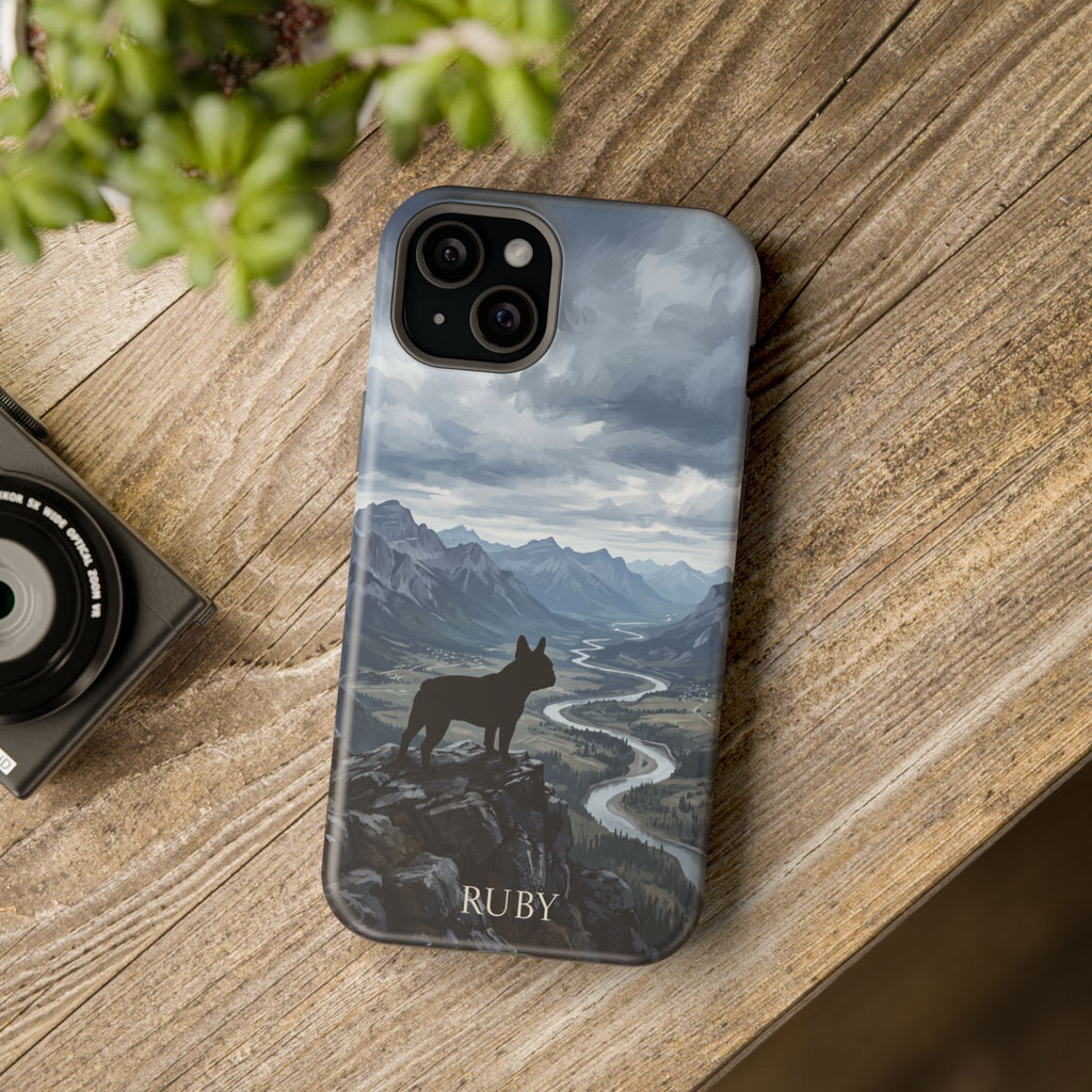 Personalized French Bulldog Mountain Valley Phone Case — Wireless Charging Cover