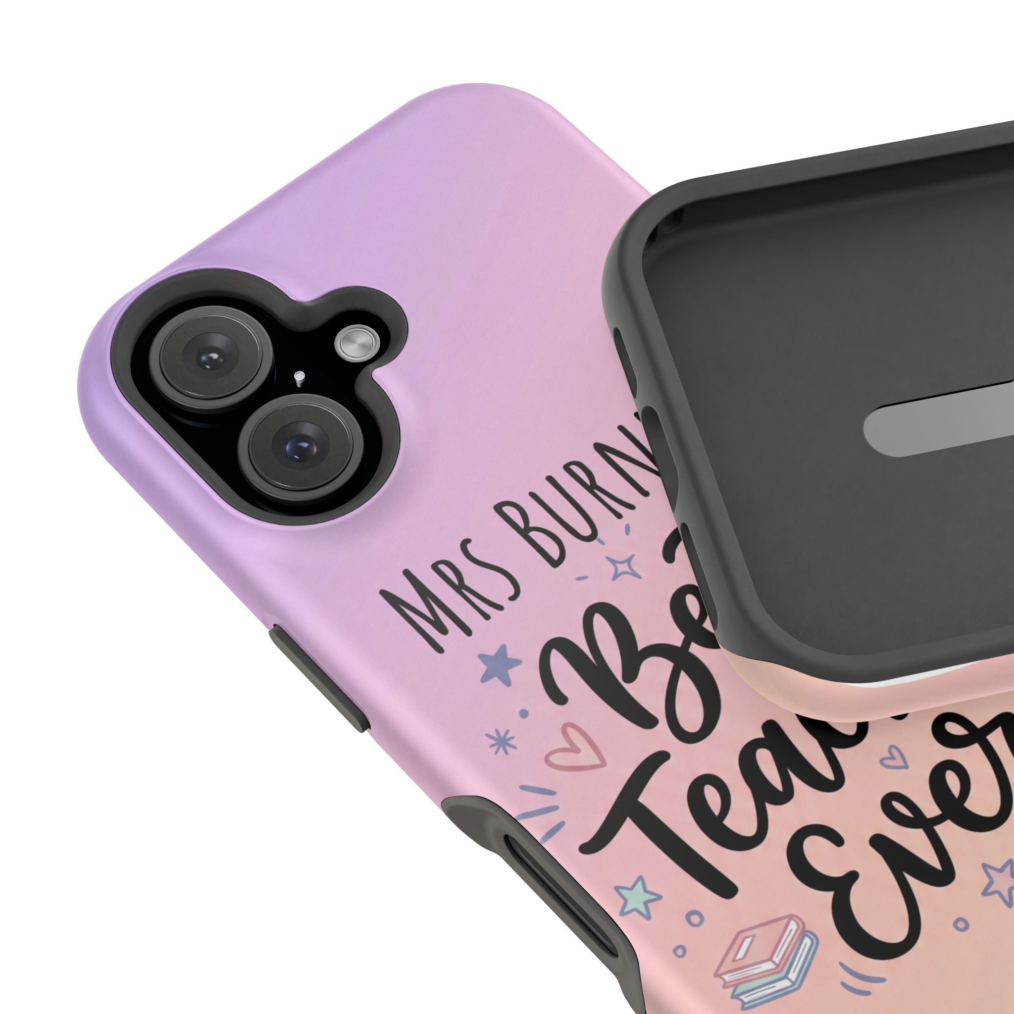 Best Teacher Ever Personalized Phone Case — Wireless Charging Cover