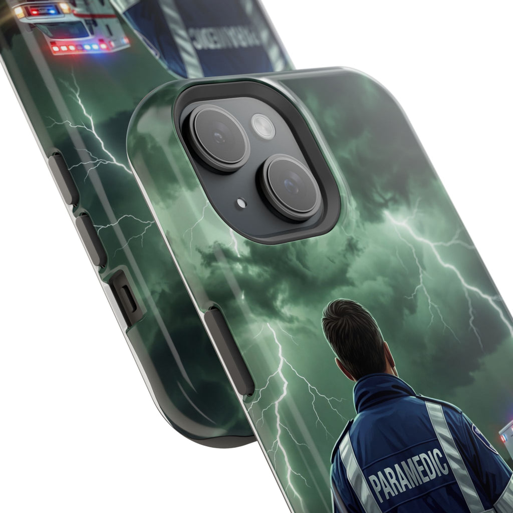 Paramedic Green Storm Phone Case — Magnetic Wireless Charging Cover