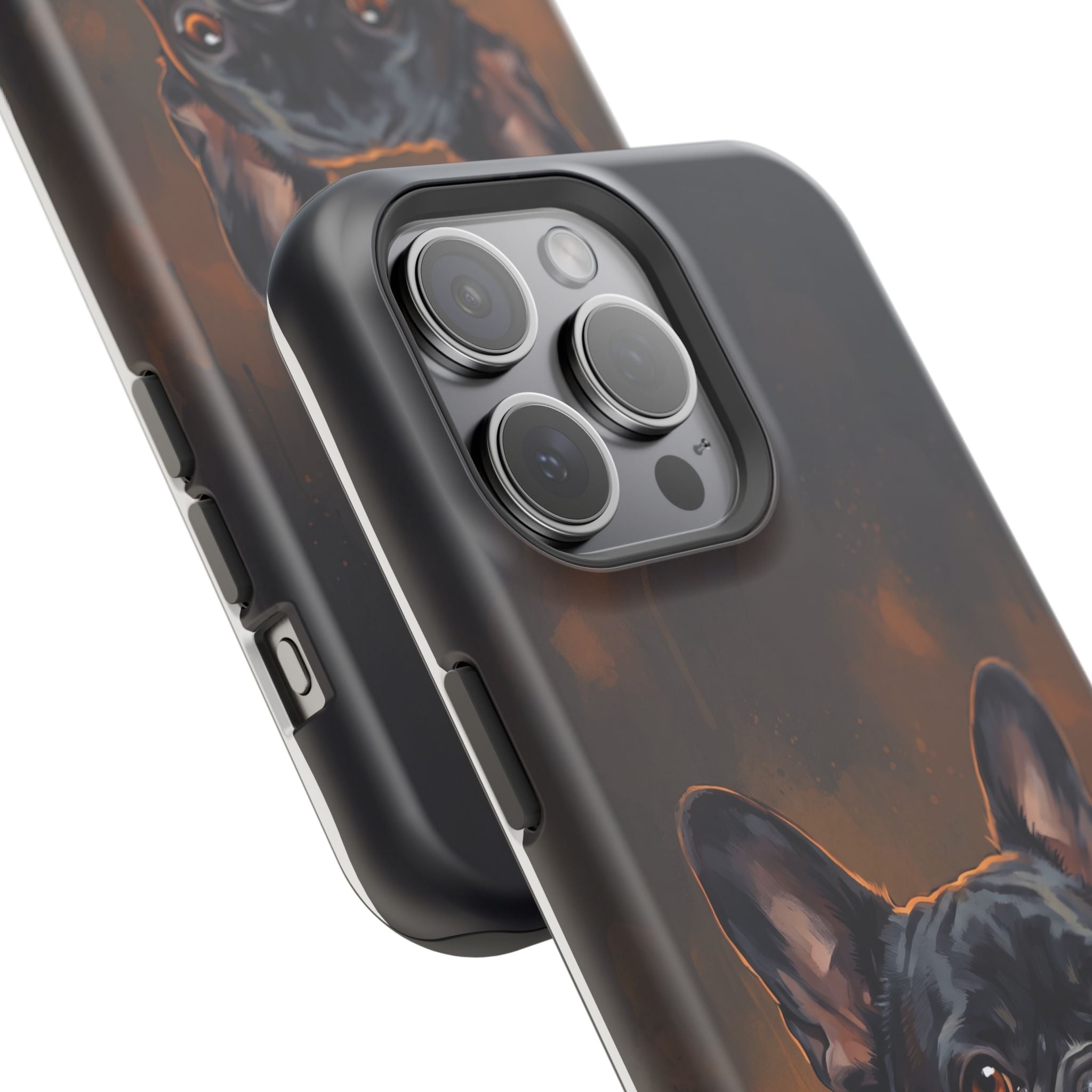 French Bulldog Portrait Phone Case — Impact-Resistant Wireless Charging Cover