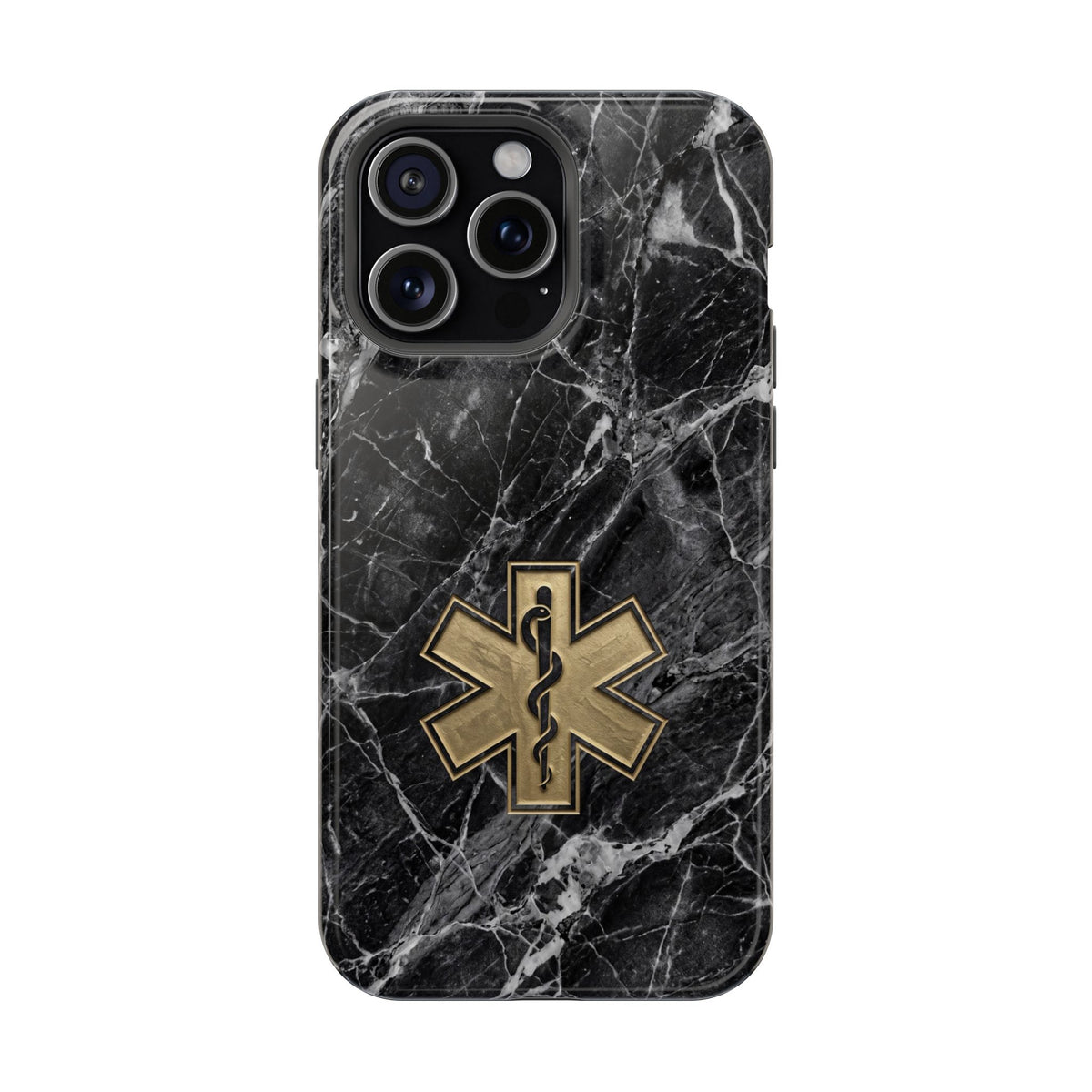 Paramedic/EMT Marble Phone Case — Magnetic Wireless Charging Cover