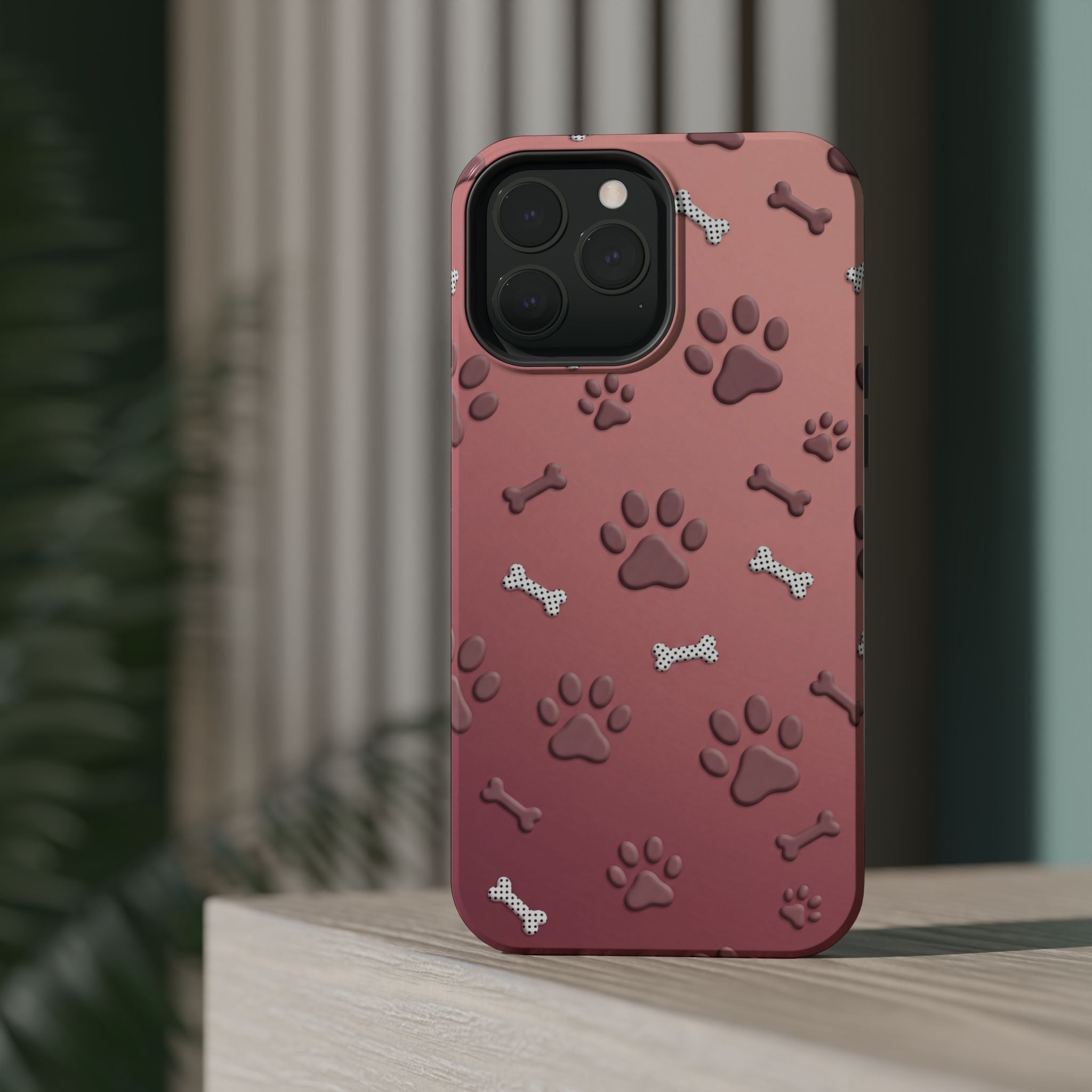 Paws & Bones Phone Case — Impact-Resistant Wireless Charging Cover