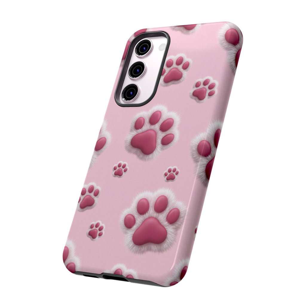 iphone & Samsung - Pink Paws Tough Phone Case — Cute Protective iPhone Cover