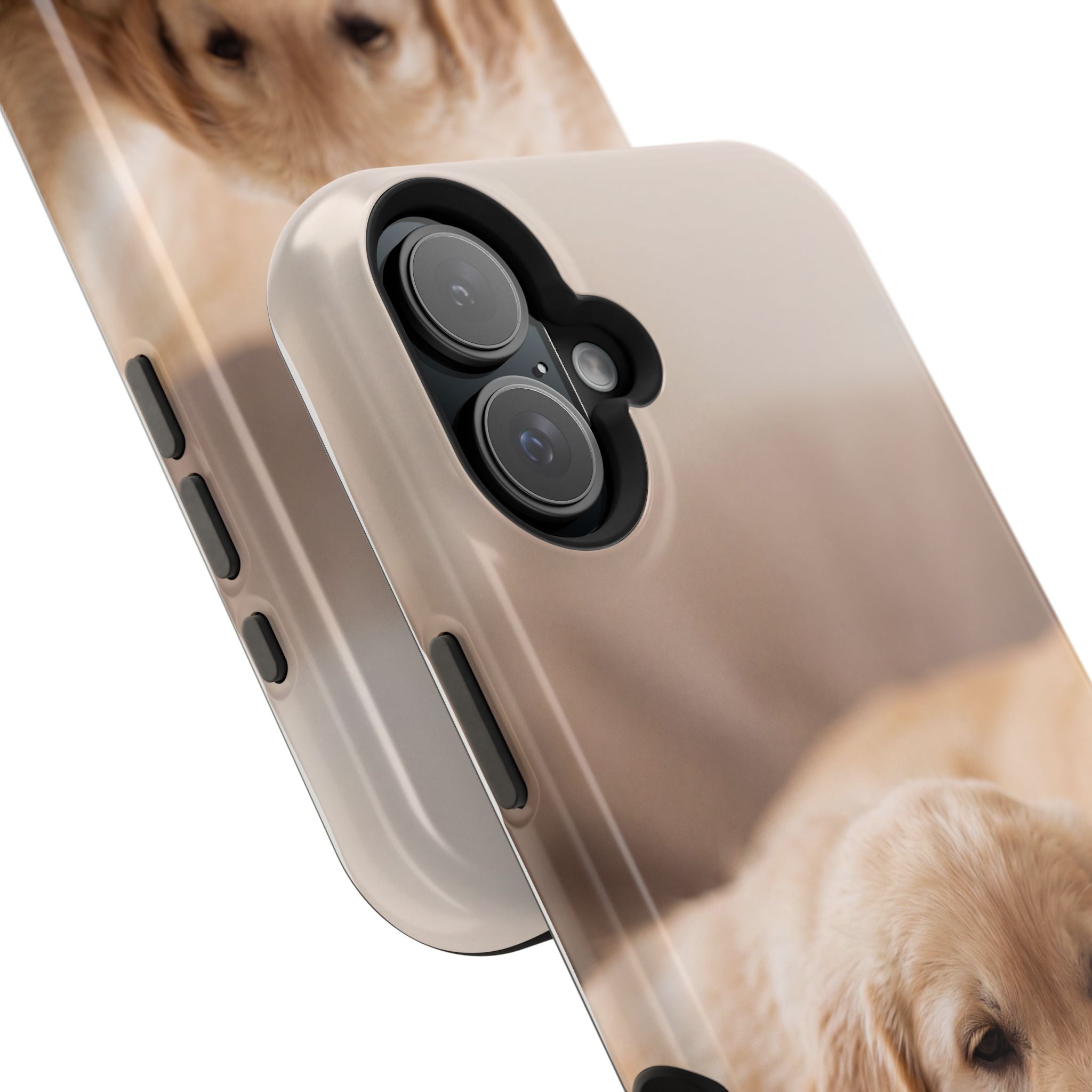 Golden Retriever Puppy Phone Case — Impact-Resistant Wireless Charging Cover