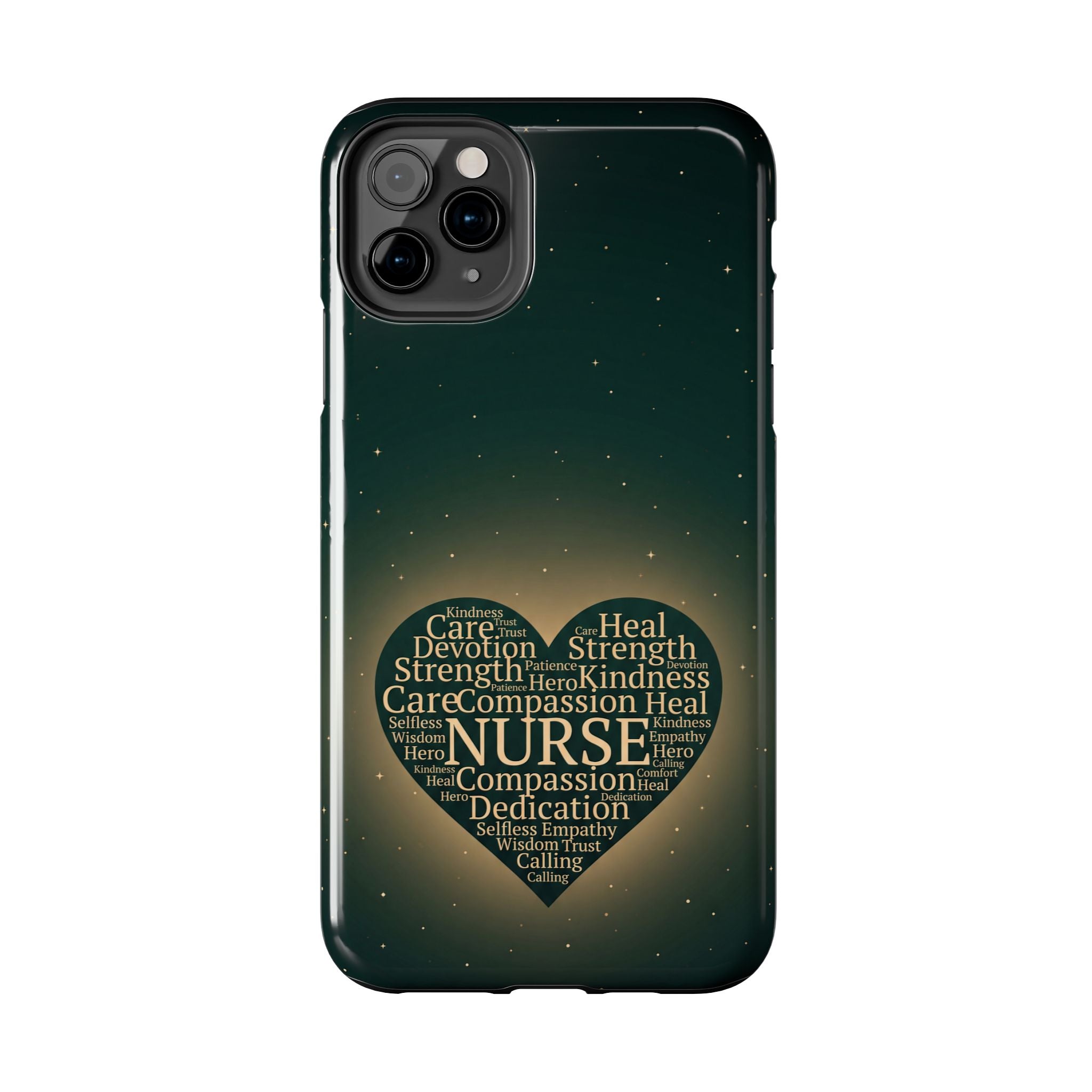 Nurse Heart Tough Phone Case — Inspirational Word Cloud Tribute - iphone and Samsung Galaxy series